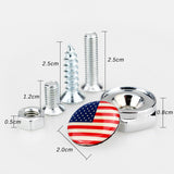 4pcs/set Jaguar Logo Stainless Steel Car License Plate Bolts