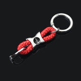 Mercedes Benz AMG Smart Apple Tree Logo Braided Rope Car Keychain Keyring