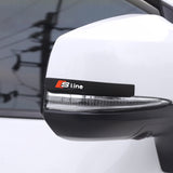 6PCS Audi Sline Car Door Handle Mirror Protective Anti-Collision Stickers