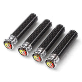 4pcs/set Abarth Logo Carbon Fiber Car Door Bolt Lock Pins Gate Lock Screws