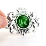Honda Double Lion Metal Car Rear Sticker Auto Window Emblem Badge Decal
