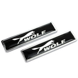 2pcs/set Ford Wolf Logo Metal Car Side Sticker Auto Emblem Badge