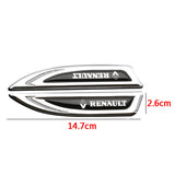 2pcs Renault Metal Car Side Fender Emblem Sticker Decal