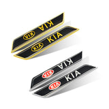 2pcs KIA Logo Car Fender Side Sticker Decal Emblem Badge