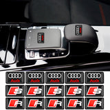10pcs Audi S R Epoxy Car Armrest Button Sticker