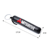 Mitsubishi Ralliart Carbon Fiber Car Keyring Keychain