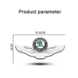 Skoda Metal Wings Car Rear Sticker Auto Window Emblem Badge Decal