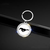 Ford Mustang Logo Diamond Keychain Metal Keyring