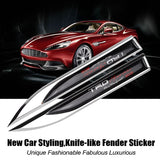 2pcs Toyota TRD Sportivo Logo Metal Car Sider Fender Sticker Emblem Badge