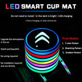 2pcs Citroen Logo Car Water Coasters 7-color LED Light Cup Mat Holder