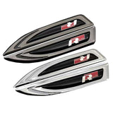 2pcs Volkswagen Rline GTI Logo Metal Car Side Fender Emblem Sticker Decal