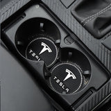 2PCS Tesla Diamond Car Water Coaster Cup Mat