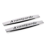 2pcs Mercedes Benz AMG Brabus Lorinser Elegance Avantgarde Logo Metal Car Fender Side Badge Decal Rear Emblem Sticker