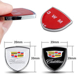 2pcs 39x39mm Cadillac Shield Metal Car Window Sticker Emblem Badge Decal