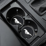 2PCS Ford Mustang Diamond Car Water Coaster Cup Mat
