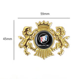 Buick Double Lion Metal Car Rear Sticker Auto Window Emblem Badge Decal