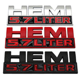 Dodge HEMI 5.7 6.4 LITER Metal/ABS Car Side Sticker Emblem Badge