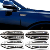 2pcs BMW M Performance Logo Metal Car Fender Side Sticker Decal Emblem Badge