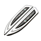 2pcs Alfa Romeo Metal Car Side Fender Emblem Sticker Decal