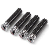 4pcs/set Peugeot Logo Carbon Fiber Car Door Bolt Lock Pins Gate Lock Screws