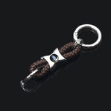 Ford Mustang Logo Braided Rope Car Keychain Keyring