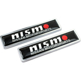 2pcs/set Nissan GTR Nismo Logo Metal Car Side Sticker Auto Emblem Badge