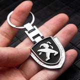 Peugeot Logo Shield-shaped Metal Car Keychain