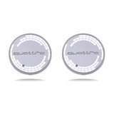 2pcs Audi Sline RS Quattro Logo Car Water Coasters 7-color LED Light Cup Mat Holder