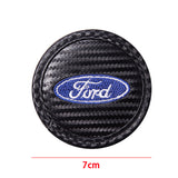 2pcs/set Ford Mustang Shelby RS ST Logo PVC Waterproof Car Water Coaster
