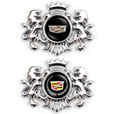 Cadillac Double Lion Metal Car Rear Sticker Auto Window Emblem Badge Decal
