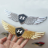 Hyundai Metal Wings Car Front Sticker Emblem Badge Decal
