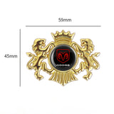 Dodge Double Lion Metal Car Rear Sticker Auto Window Emblem Badge Decal