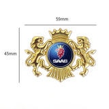 SAAB Double Lion Metal Car Rear Sticker Auto Window Emblem Badge Decal