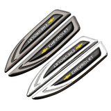 2pcs Chevrolet Metal Car Side Fender Emblem Sticker Decal