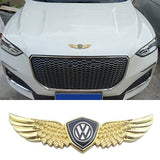Volkswagen Metal Wings Car Front Sticker Emblem Badge Decal