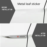 2pcs Nissan Logo Metal Car Side Fender Sticker Emblem Badge