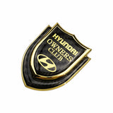 Hyundai Shield Carbon Fiber Car Rear Sticker Window Emblem Badge Decal