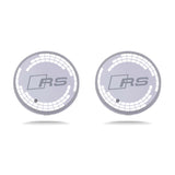 2pcs Audi Sline RS Quattro Logo Car Water Coasters 7-color LED Light Cup Mat Holder