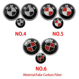 82mm BMW Car Front Bonnet Emblem 82mm Rear Badge 45mm Car Steering Wheel Center Sticker Decal