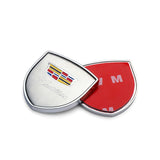 2pcs 39x39mm Cadillac Shield Metal Car Window Sticker Emblem Badge Decal