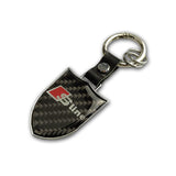 Audi Sline RS Carbon Fiber Car Keychain Pendant