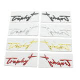 2pcs MG Trophy+ Logo Metal Car Side Body Sticker Decal Emblem Badge