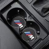 2PCS BMW M Power Diamond Car Water Coaster Cup Mat
