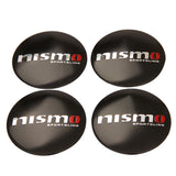 4pcs/set 56mm Nissan Nismo GTR Car Wheel Center Hub Sticker Decal