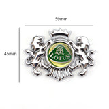 Lotus Double Lion Metal Car Rear Sticker Auto Window Emblem Badge Decal