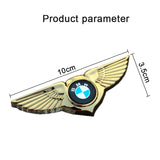 BMW Angle Wings Metal Car Front Center Sticker Grille Emblem