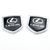 2PCS Lexus Metal Car Rear Sticker Shield Trunk Emblem Badge Decal