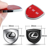 2pcs 39x39mm Lexus Shield Metal Car Window Sticker Emblem Badge Decal