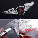 Mitsubishi Angle Wings Metal Car Front Hood Bonnet Sticker Emblem Badge