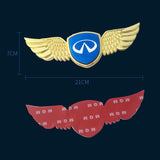 Infiniti Logo Metal Wings Car Front Hood Bonnet Center Sticker Emblem